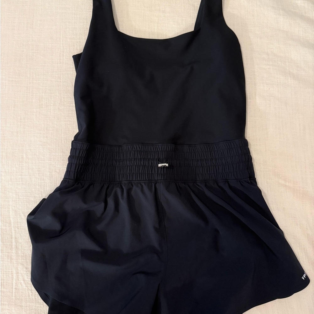 Women's Black Sleeveless Jumpsuit with Elastic Waist